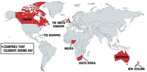 what countries celebrate boxing day.
